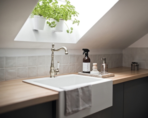 Laveo EVORA álló mosogató csaptelep, antik bronz BAE_565D