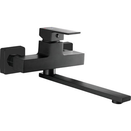 Laveo KVADRATO Falra szerelhető csaptelep, matt fekete BLQ_780D