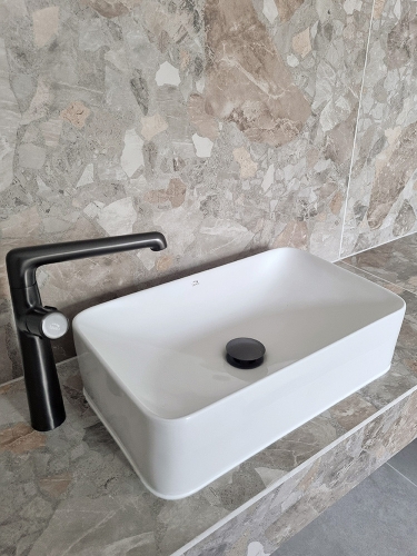 LAVEO KVADRATO pultra építhető mosdó 48,5x29,5 cm, fehér VUK_6249