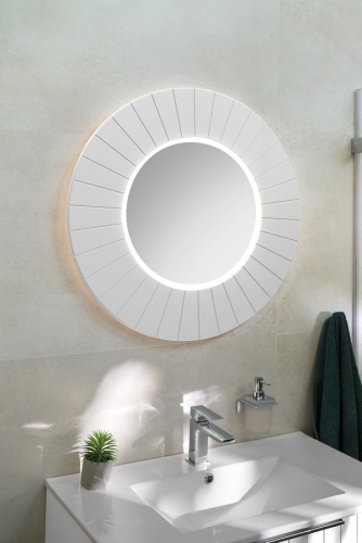 Sapho LUMIRO STRIP 90 cm tükör LED világítással, matt fehér LR950-3131S
