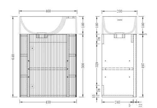 AREZZO design SORELLA 45 cm-es alsószekrény 1 ajtó, matt fehér AR-813028MW