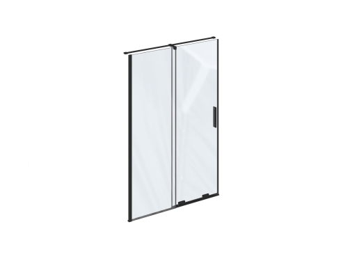 Ravak Roll 110 cm zuhanyajtó Transparent üveggel, fekete X08VD0300Z1