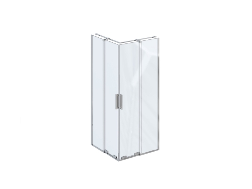 Ravak Roll 80x80 cm szögletes zuhanykabin Transzparent üveggel, krómhatású X14V40C00Z1