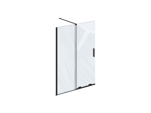 Ravak Roll 100 cm Walk-In zuhanyfal Transparent üveggel, fekete X9WVA0300Z1