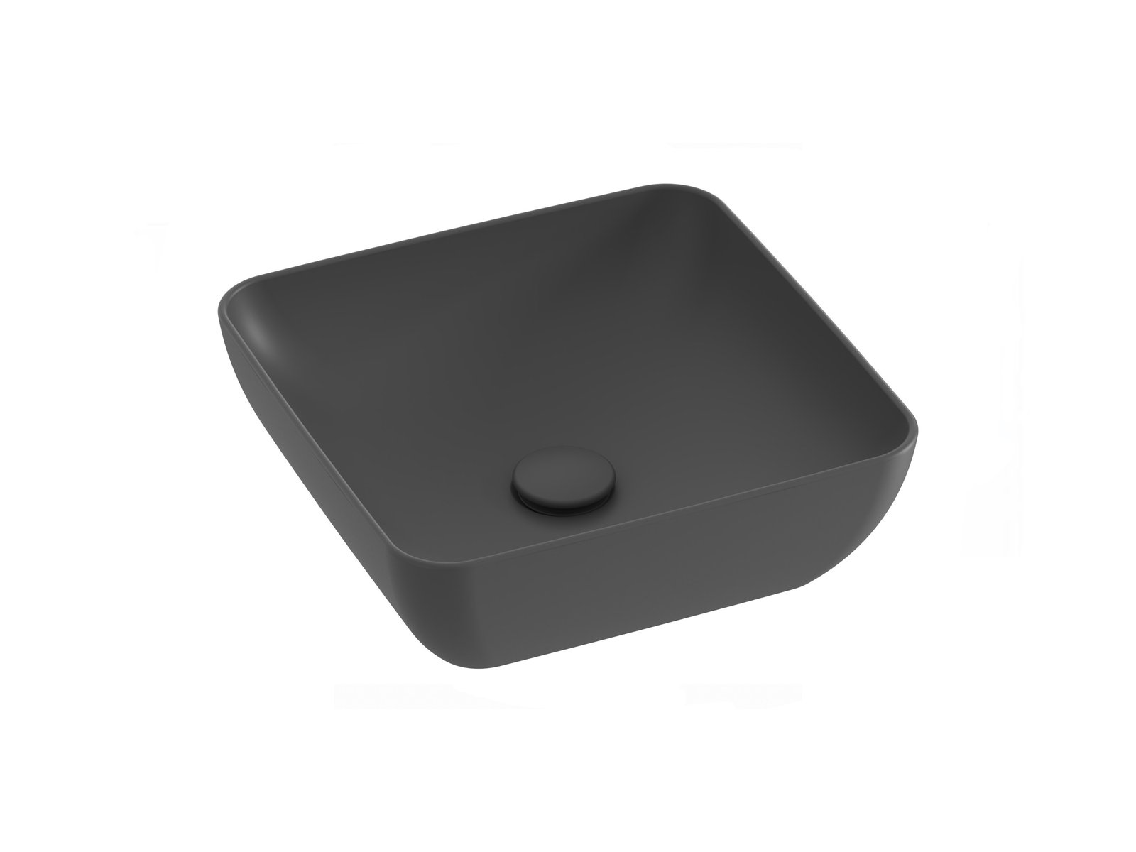 Ravak Uni S Slim 38x38 cm pultra ültethető mosdó, antracit XJX03138000