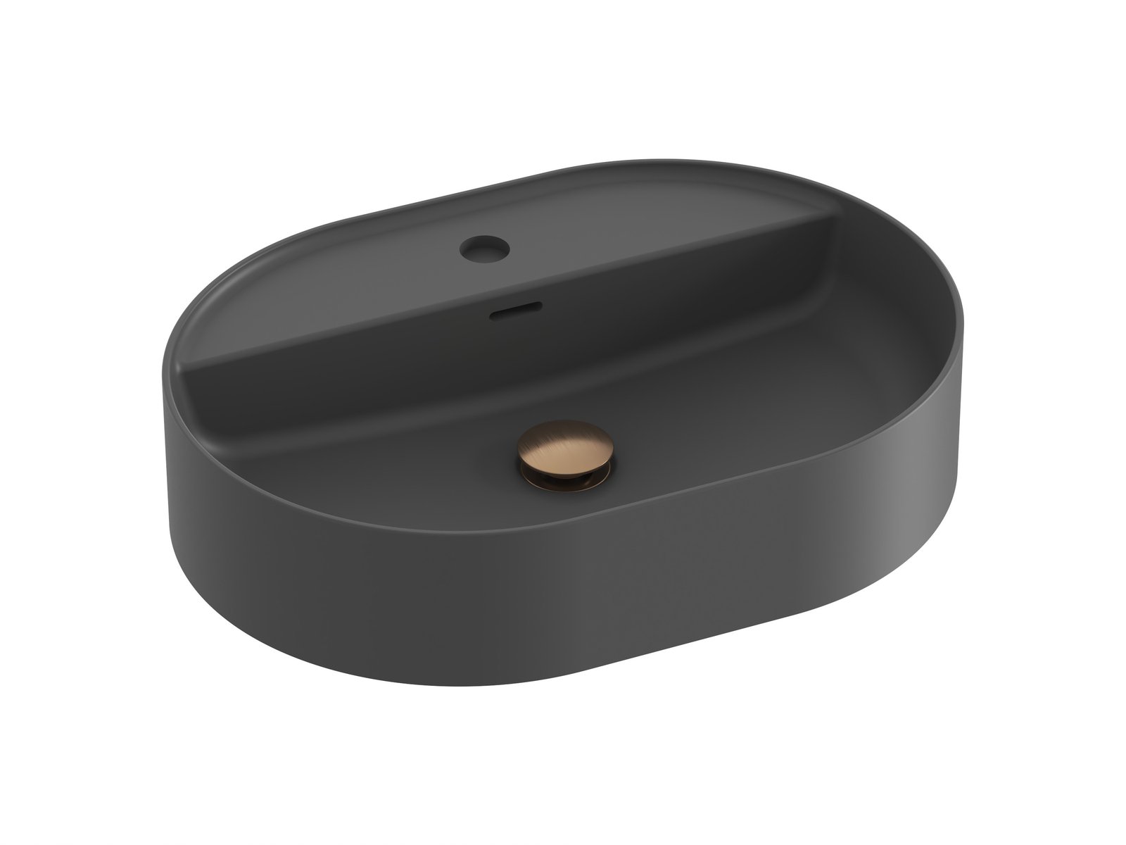 Ravak Ceramic O Slim Shelf 55x40 cm pultra ültethető mosdó, antracit XJX03155001