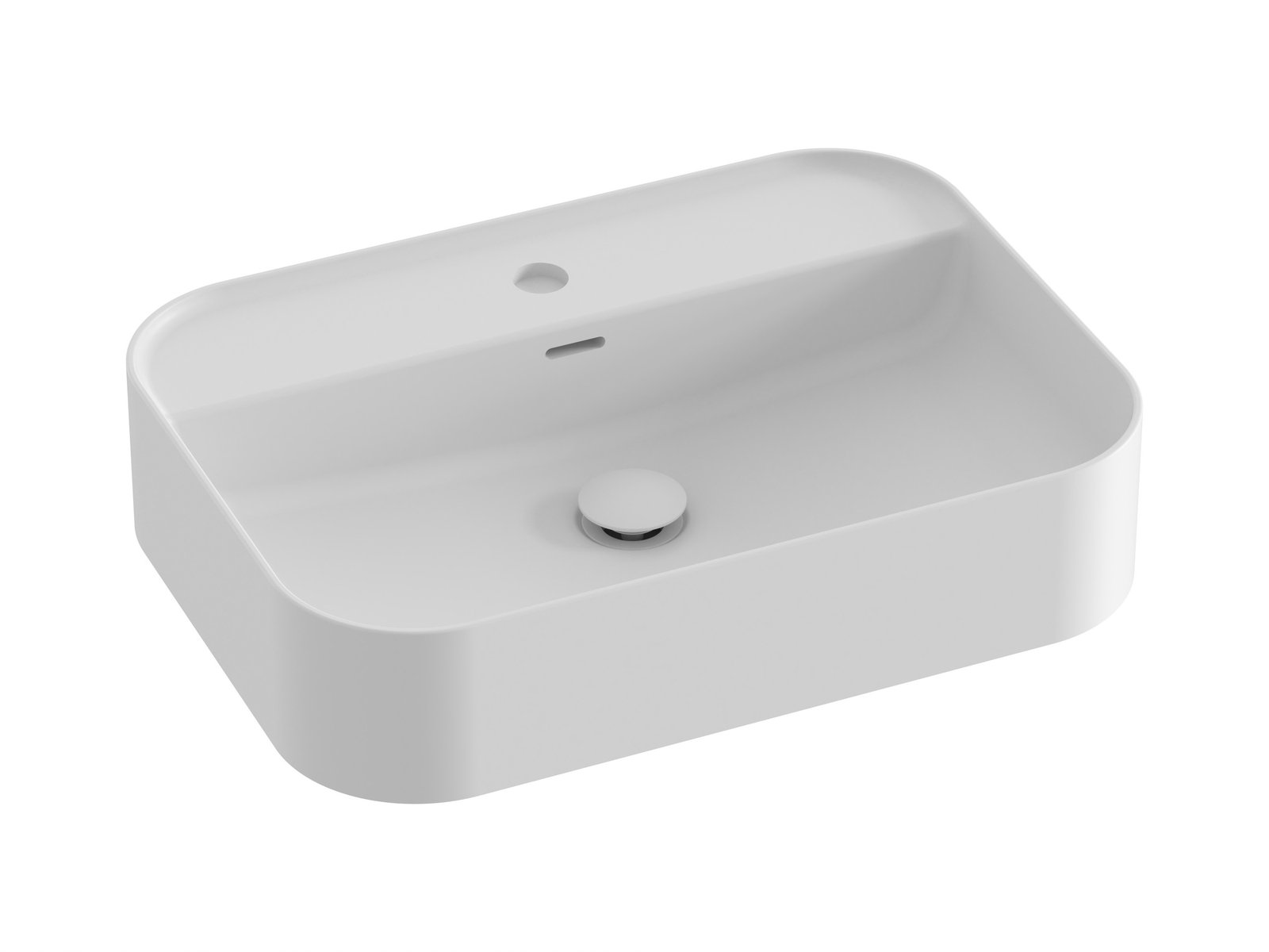 Ravak Ceramic R Slim Shelf 55x40 cm pultra ültethető mosdó, matt fehér XJX0E155005