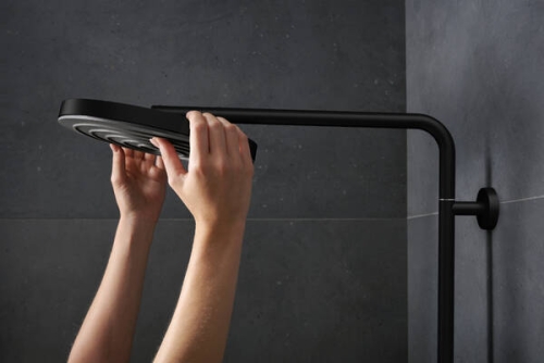 Hansgrohe Pulsify S Puro Showerpipe EcoSmart 260 1jet Ecostat Fine termosztátos zuhanyrendszer, matt fekete 24237670