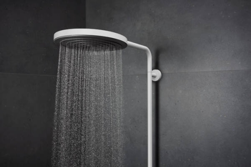 Hansgrohe Pulsify S Puro Showerpipe EcoSmart 260 1jet Ecostat Fine termosztátos zuhanyrendszer, matt fehér 24237700