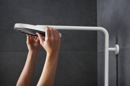 Hansgrohe Pulsify S Puro Showerpipe EcoSmart 260 1jet Ecostat Fine termosztátos zuhanyrendszer, matt fehér 24237700