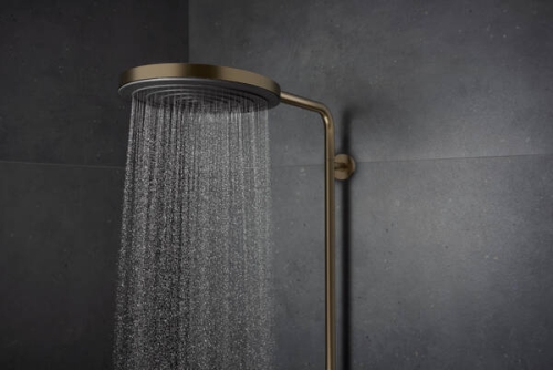 Hansgrohe Pulsify S Puro Showerpipe EcoSmart 260 1jet Ecostat Fine termosztátos zuhanyrendszer, szálcsiszolt bronz 24237140