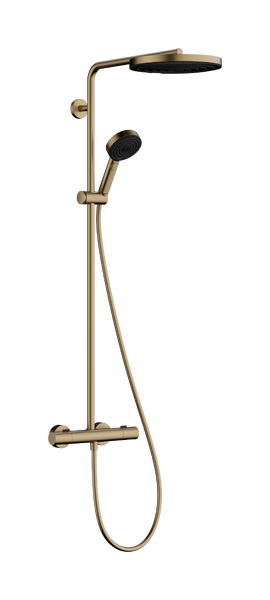 Hansgrohe Pulsify S Puro Showerpipe EcoSmart 260 1jet Ecostat Fine termosztátos zuhanyrendszer, szálcsiszolt bronz 24237140