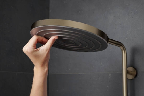 Hansgrohe Pulsify S Puro Showerpipe EcoSmart 260 1jet Ecostat Fine termosztátos zuhanyrendszer, szálcsiszolt bronz 24237140