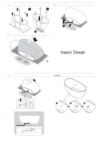 Inspiro Design Calenzia Corner 170x80 cm jobbos szabadon álló sarokkád, fehér CAS170x75x59J