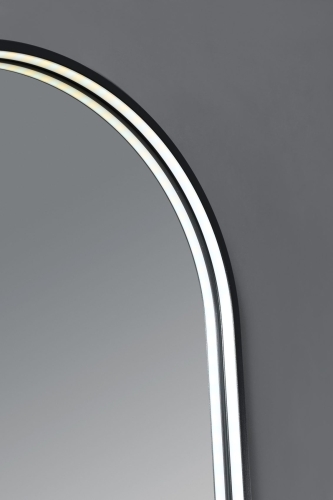 Inspiro Design Gemma Smart Black 40x90 cm fürdőszobai tükör LED keretvilágítással TGEB-40x90
