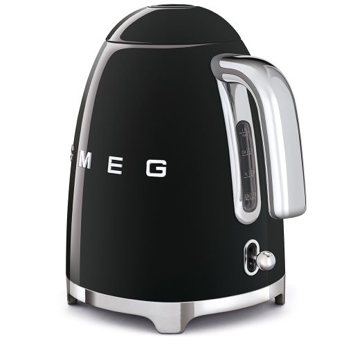 SMEG retro vízforraló és kenyérpirító szett, fekete TSF01BLEU/KLF03BLEU
