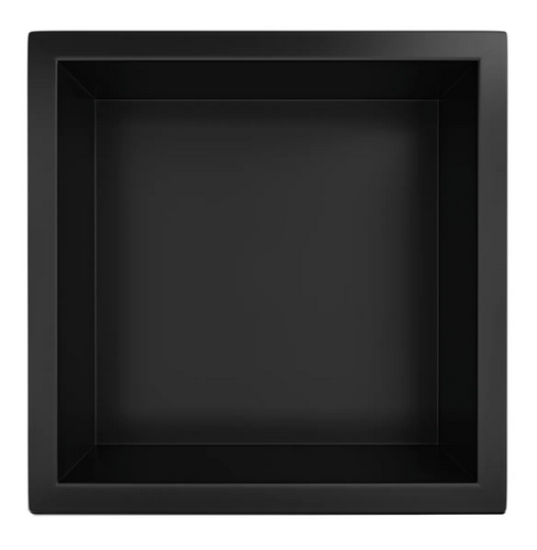 Balneo Wall Box One Inox falba süllyesztett polc gallérral 30x30x7 cm, matt fekete 5903943983254 (OB-BL1)