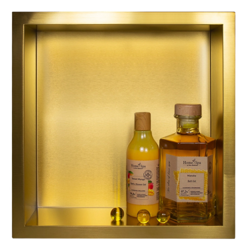 Balneo Wall Box One Inox falba süllyesztett polc gallérral 30x30x7 cm, arany 5903943983520 (OB-BR1)
