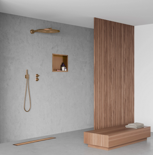 Balneo Wall Box One Inox falba süllyesztett polc gallérral 30x30x7 cm, réz 5903943983469 (OB-CO1)