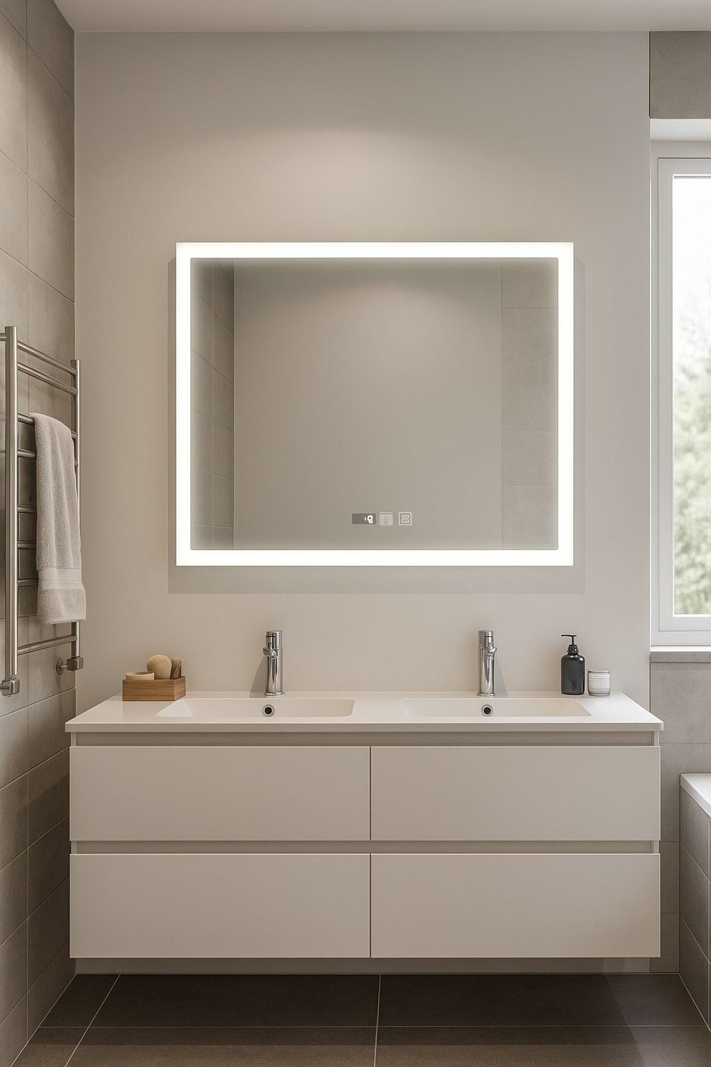 Inspiro Design Bledi Smart 100x60 cm fürdőszobai tükör LED világítással TBL-100x60 (KT-01750)