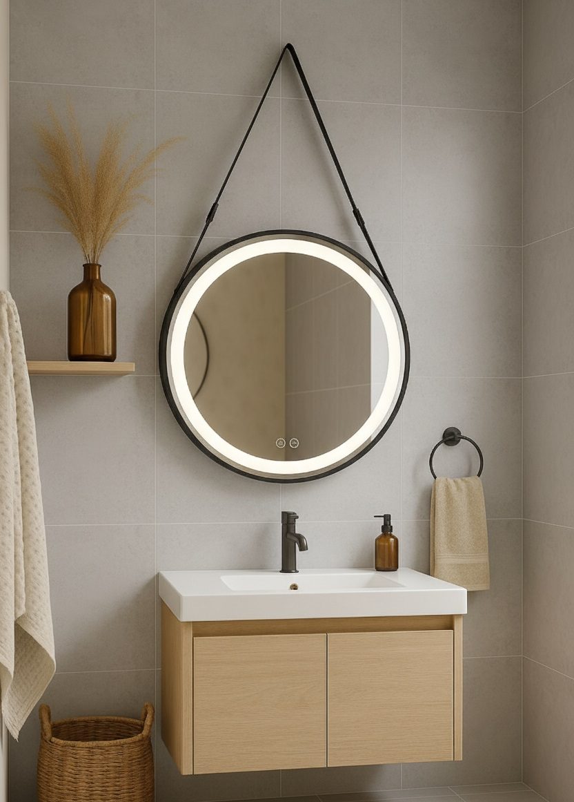 Inspiro Design Ora Smart 70 cm fürdőszobai tükör LED világítással TRO-70x70