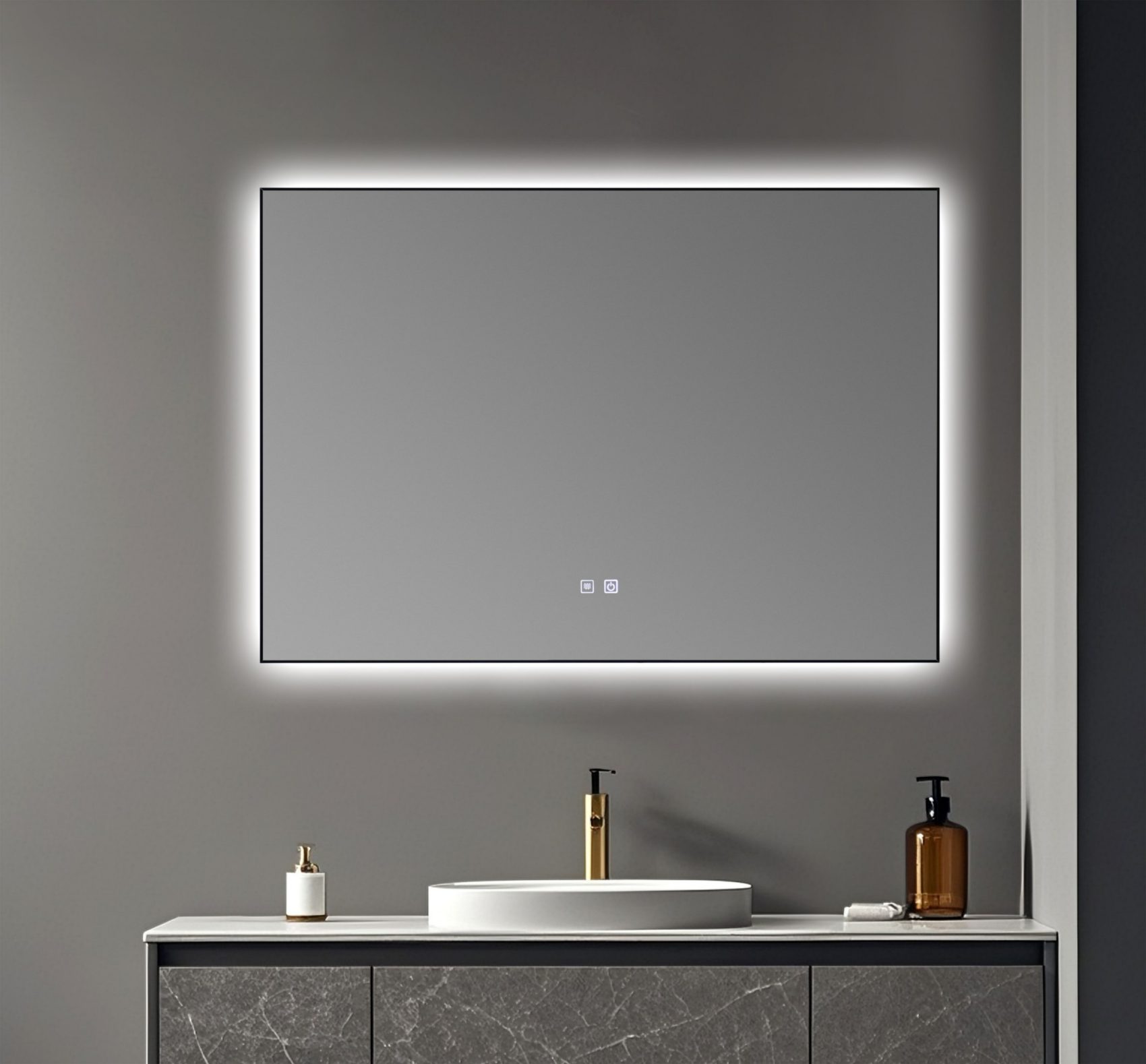 Inspiro Design Vetro Smart 100x70 cm fürdőszobai tükör LED világítással TVE-100x70