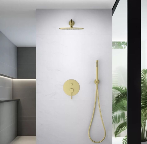 AREZZO design ASTRO falsík alatti zuhanycsaptelep, szálcsiszolt arany AR-912203BG