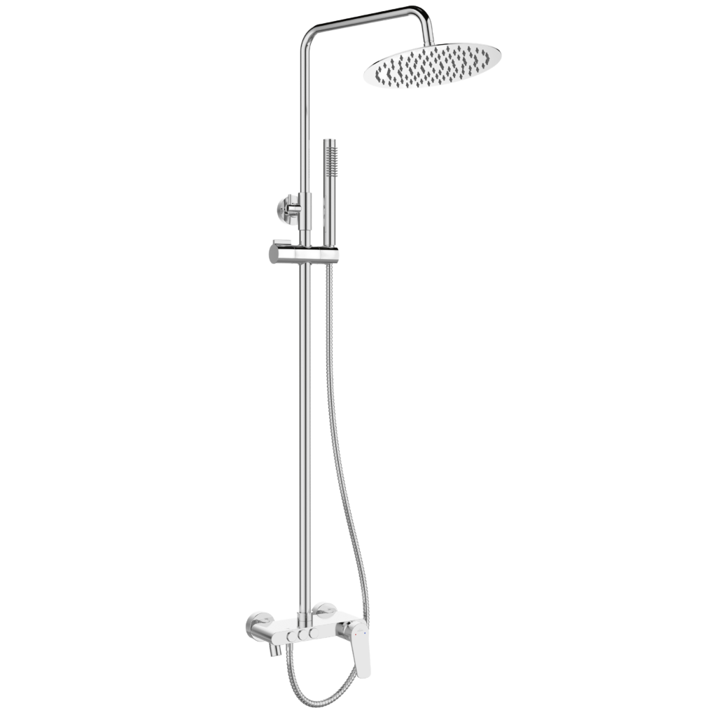 Invena ALONIA zuhanyrendszer kádtöltővel, króm AU-70-D01-V