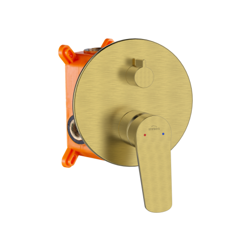 Invena ALONIA falsík alatti zuhanyszett, szálcsiszolt arany BS-70-009-V