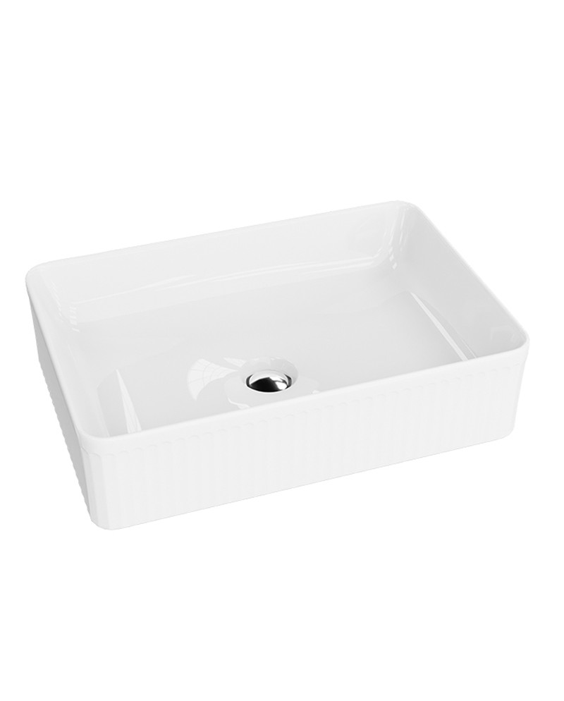 Lavita Vesi pultra ültethető mosdó 50x34 cm, fehér 5900378358275