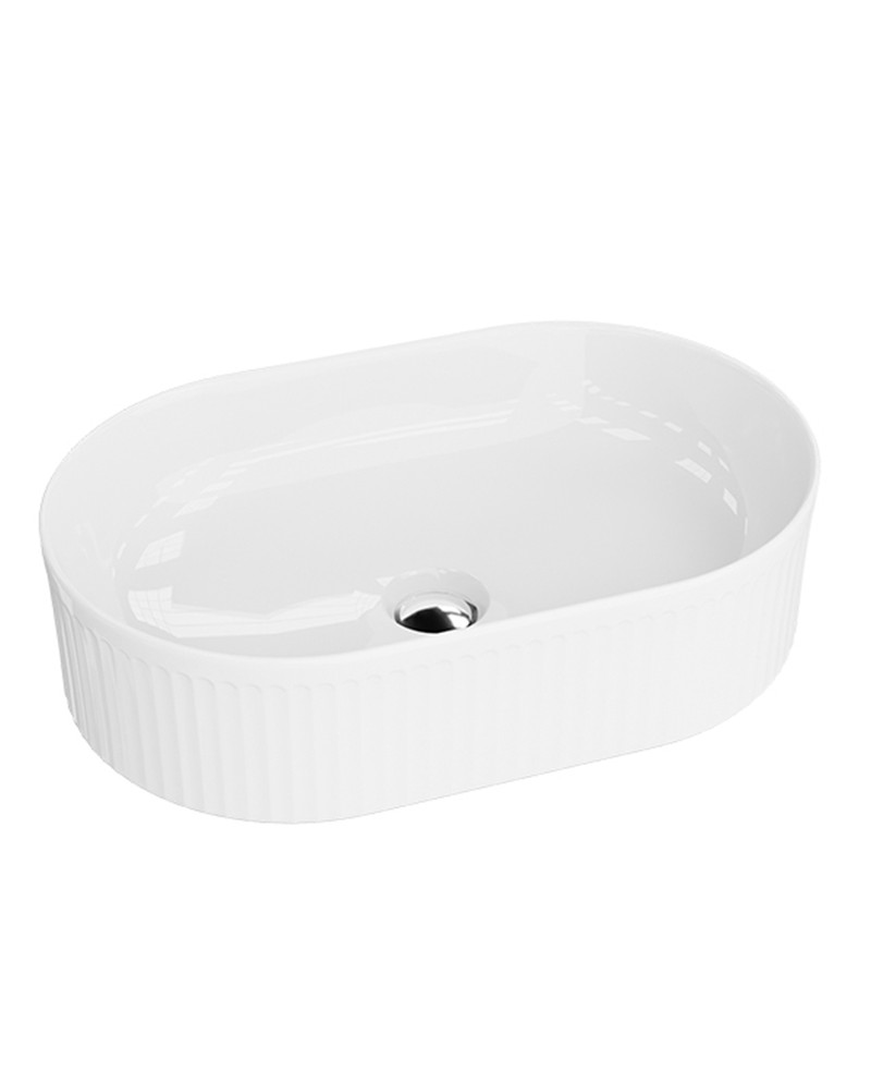 Lavita Ilus pultra ültethető mosdó 50x32 cm, fehér 5900378358237