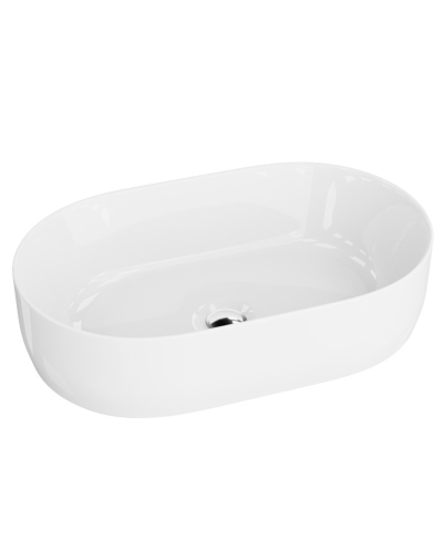 Lavita Koke Grande pultra ültethető mosdó 53,5x31,5 cm, fehér 5900378358350