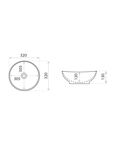 Lavita Reja pultra ültethető mosdó 32 cm 5900378357896