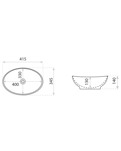 Lavita Teja pultra ültethető mosdó 41,5x34,5 cm 5900378357933
