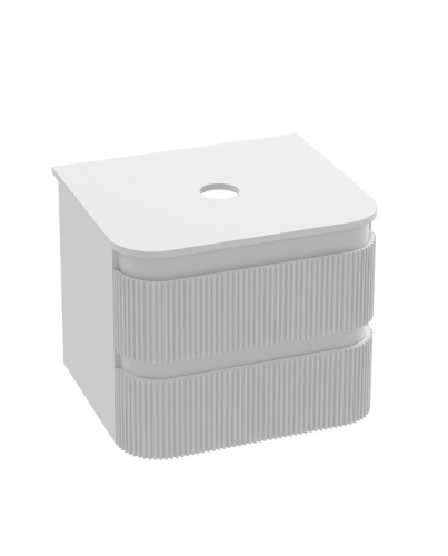 Lavita Vermont 60 cm fürdőszobaszekrény pulttal, fényes fehér 5900378358404