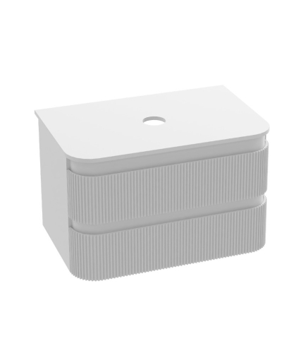 Lavita Vermont 80 cm fürdőszobaszekrény pulttal, fényes fehér 5900378358411