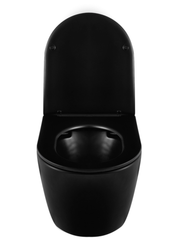 Balneo LUXA Rimless fali WC ülőkével, fekete G0101020101-1 (5905591090582)