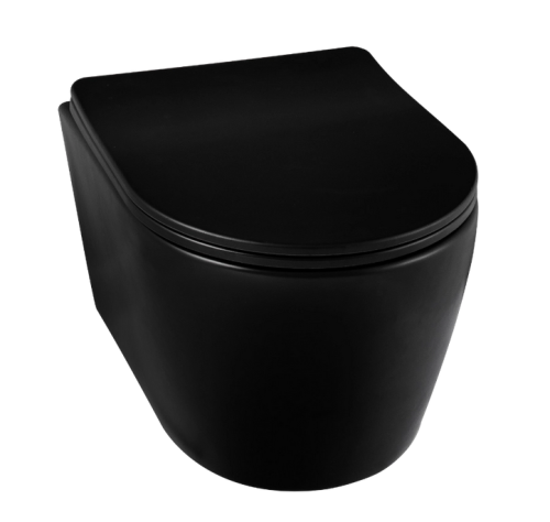Balneo LUXA Rimless fali WC ülőkével, fekete G0101020101-1 (5905591090582)