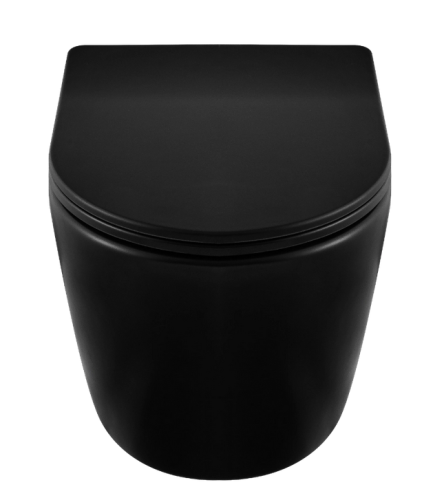 Balneo LUXA Rimless fali WC ülőkével, fekete G0101020101-1 (5905591090582)