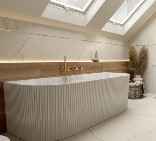 Lavita Oklahoma szabadonálló kád falhoz 170x80 cm, fehér 5900378345770