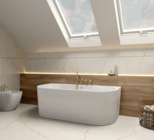 Lavita Oklahoma szabadonálló kád falhoz 170x80 cm, fehér 5900378345770