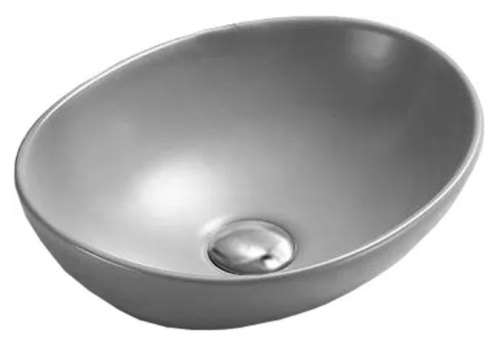 Mexen Elza pultra ültethető mosdó 40x33 cm, matt világos szürke 21014061