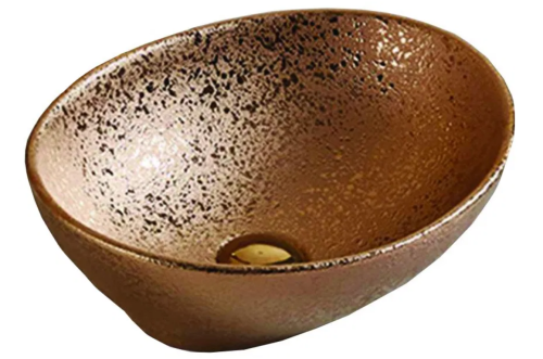 Mexen Elza pultra ültethető mosdó 40x33 cm, réz 21014051