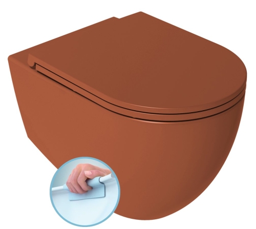 Sapho ISVEA INFINITY RIMLESS fali WC, 36,5x53cm, terracotta 10NF02005-2U