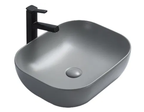 Mexen Rita pultra ültethető mosdó 45x32 cm, matt világos szürke 21084561