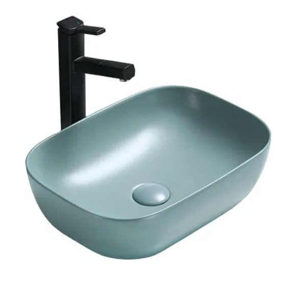 Mexen Rita pultra ültethető mosdó 45x32 cm, matt világos zöld 21084548