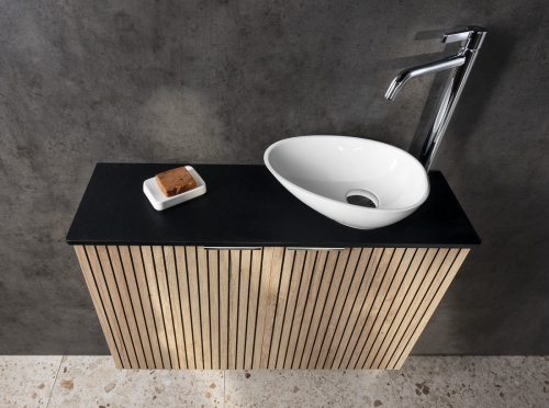 Sapho KEA 32x22 cm pultra ültethető öntöttmárvány mosdó, fehér KE320