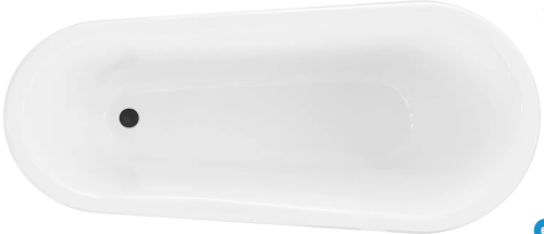 Mexen Retro szabadon álló kád 150x73 cm, fehér, fekete lábbal 53251507300-70