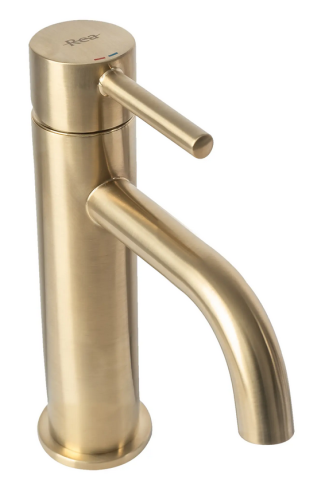 Rea Lungo Gold Brush mosdó csaptelep, szálcsiszolt arany  REA-B4527