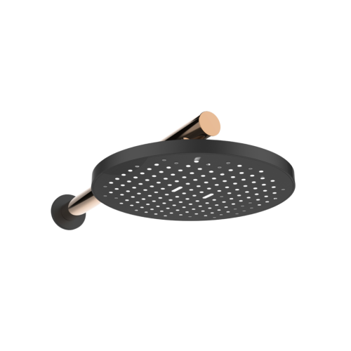 Invena MOONLIGHT falsík alatti zuhanyszett, matt fekete/rose gold  BS-77-014-V